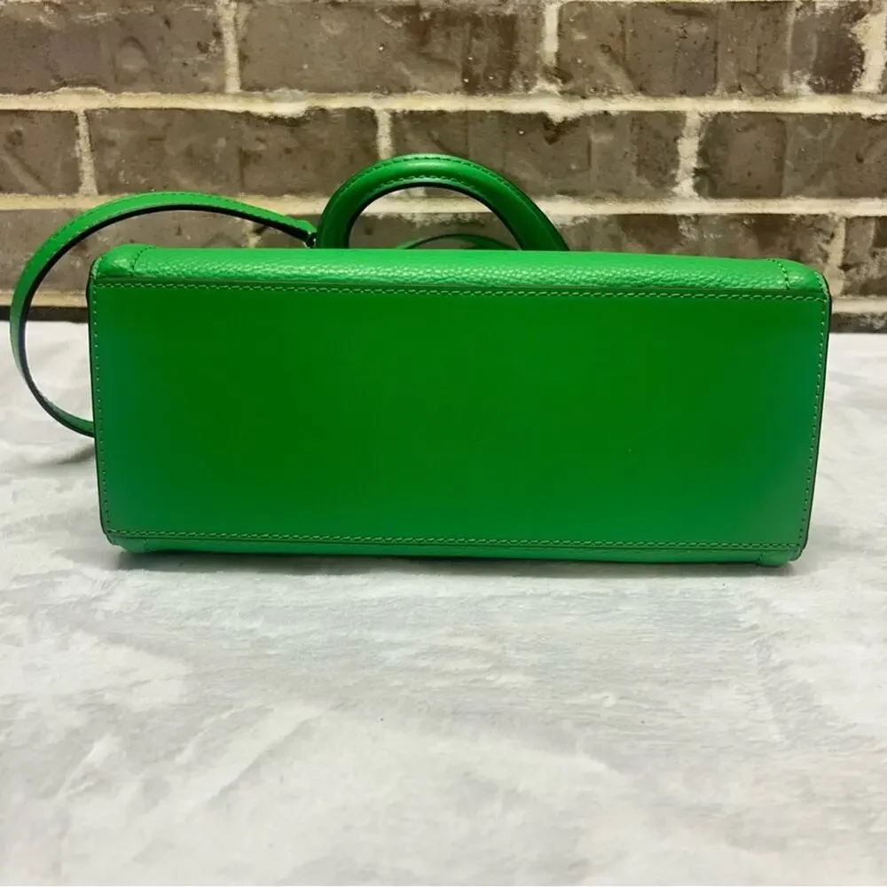 Michael Kors Freya Green Crossbody Top Handle Small Tote Bag Purse Satchel NWT